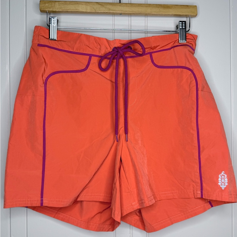 FP Movement by Free People Coral Athletic Shorts with Purple Piping - Picture 2 of 13